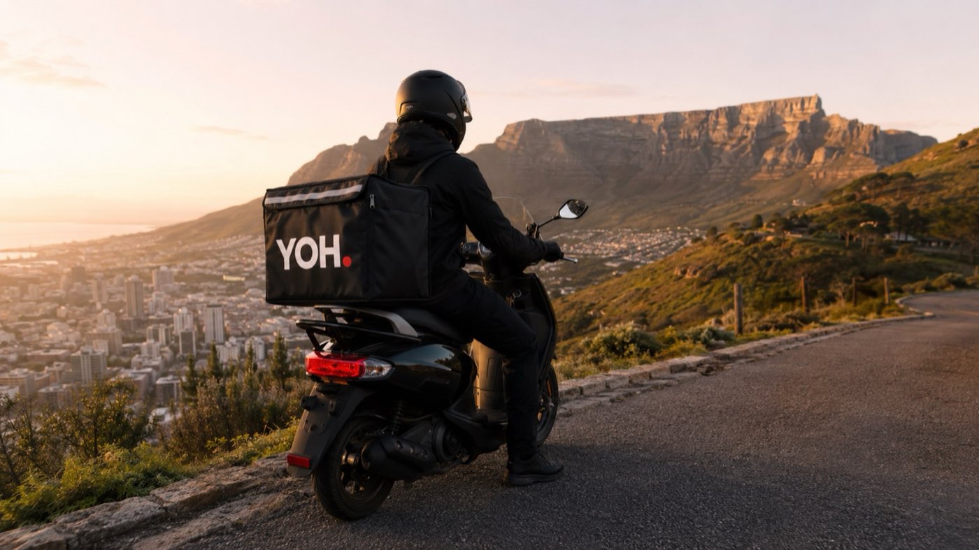 A YOH driver on the road above Cape Town